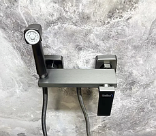 Смеситель с гигиеническим душем HAIBA HB5517-3 Графит, фото 3