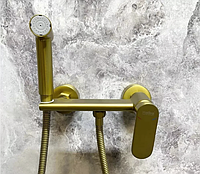 Смеситель с гигиеническим душем HAIBA HB5516-5 Латунь / Цвет Золото