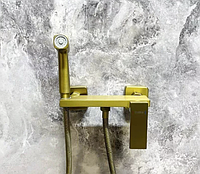 Смеситель с гигиеническим душем HAIBA HB5517-5 Латунь / Цвет Золото