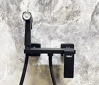 Смеситель с гигиеническим душем HAIBA HB5517-7 Латунь / Черный матовый