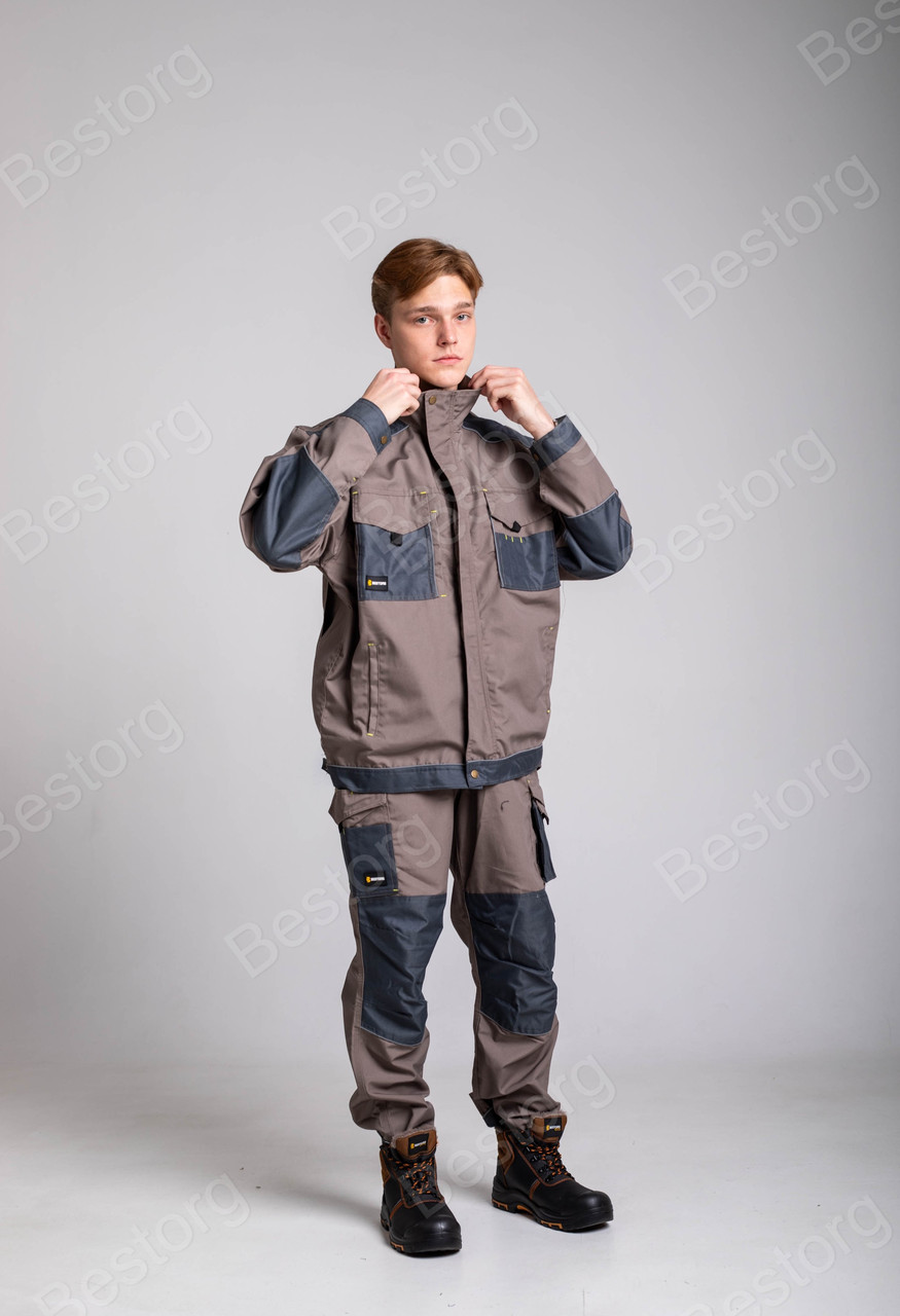 Костюм Летний Номад Workwear серый (К+Б) хаки