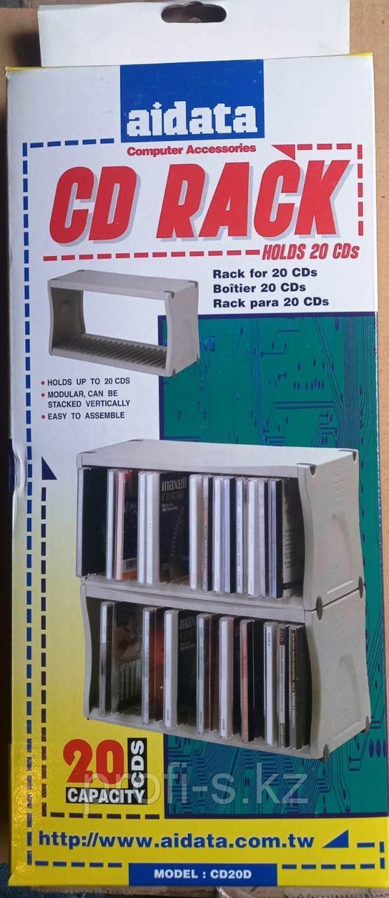 Полка для CD/DVD пластиковая, на 20 дисков.