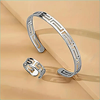 Набор "Versace Strong Silver" (Браслет и кольцо)