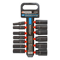Forsage Набор головок ударных глубоких13пр.,1/2''(10, 12-15, 17, 19, 21, 22, 24, 27, 30, 32мм),на пластиков