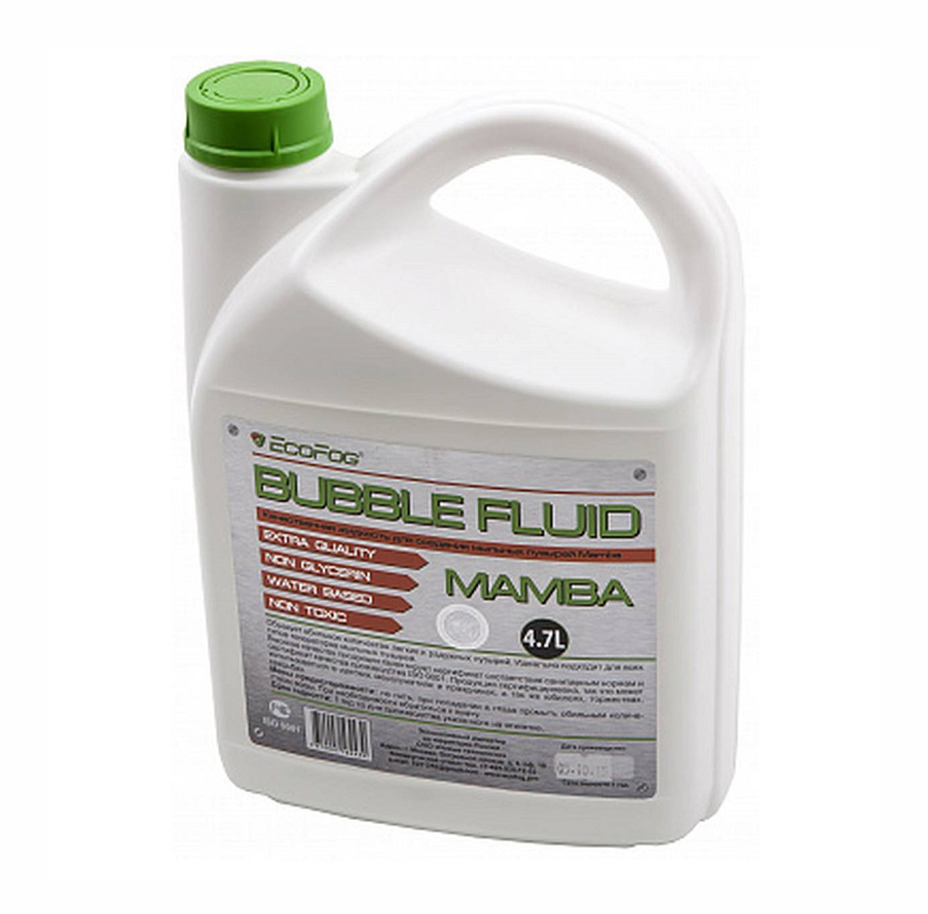 Жидкость для генераторов мыльных пузырей EcoFog Bubble fluid mamba, 4.7 л, фото 1
