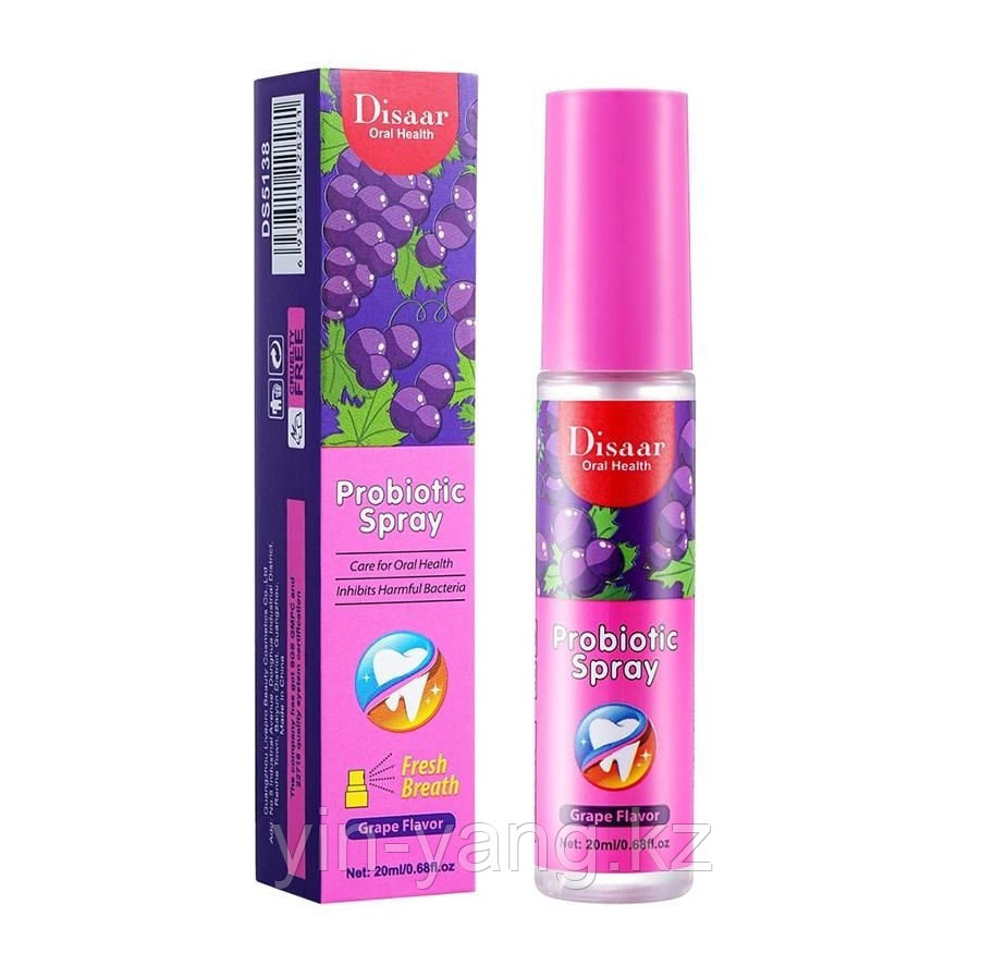 Освежающий спрей пробиотик для полости рта (Виноград) "Probiotic Spray", 20 мл