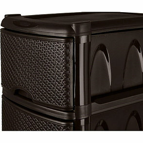 Комод Keeplex Rattan 48х41х95см KL377312011 (темный каштан), фото 3