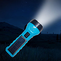 Ручной фонарь с солнечной батареей голубой 0677-BEJ