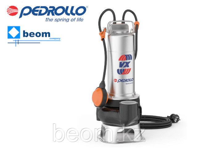 Фекальный насос Pedrollo VXm 10/50 (0.75кВт | 220В | от 0 до 33м³/час | от 1.5 до 9м Напор | Ø 50)