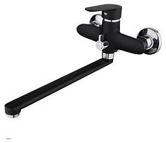 DV 7-7-FD-F Смеситель ВДС длинный излив поворотный черный мат. DIVIC