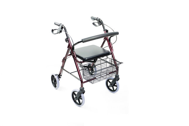 Ходунки-роллатор FS965LH, с сиденьем и корзиной для вещей, фото 1