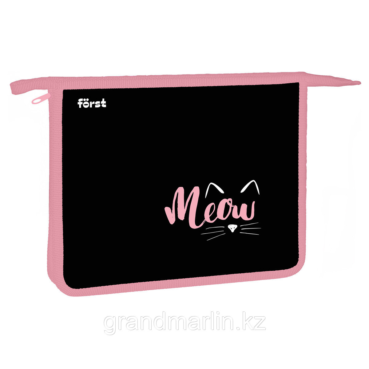 Папка для тетрадей 1 отделение, А5 Först "Meow", 240*205*40мм, пластик, на молнии, фото 1