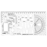 Линейка офицерская СТАММ №2, курсантская, печатная шкала