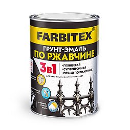 Грунт-эмаль 3 в 1 по ржавчине FARBITEX