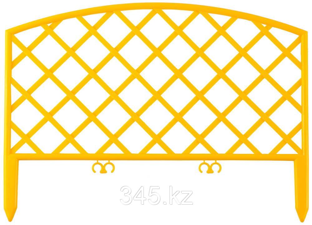 GRINDA Плетень, 24 х 320 см, желтый, 7 секций, декоративный забор (422207-Y)