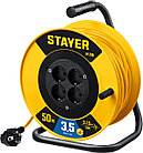 STAYER M-315, ПВС, 3 х 1.5 мм2, 50 м, 3500 Вт, силовой удлинитель на катушке (55078-50)