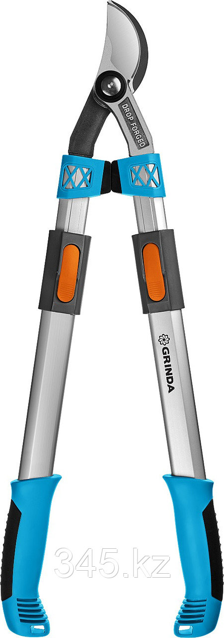 GRINDA F-900T, 650 - 900 мм, кованые лезвия, алюминиевые ручки, телескопический, плоскостной сучкорез, PROLine