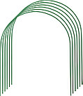 GRINDA 3.0 м, стальные, покрытие ПВХ, 6 шт, дуги для парника (422309-100-120)