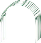 GRINDA 2.2 м, стальные, проволочные, 6 шт, дуги для парника (422311-85-90)