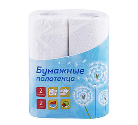 Полотенца бумажные OfficeClean, 2-х слойные, 9,6 м/рул., 2 рулона в упаковке