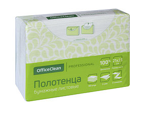 Полотенца бумажные OfficeClean "Professional", Z-сложение, 2-х сл., 190 листов, 21х23 см, белые