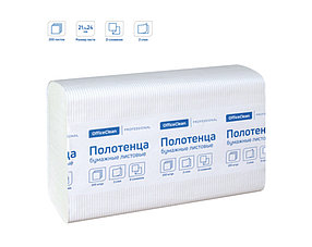 Полотенца бумажные OfficeClean "Professional", Z-сложение,2-х сл., 200 листов, 21,5х24 см, белые