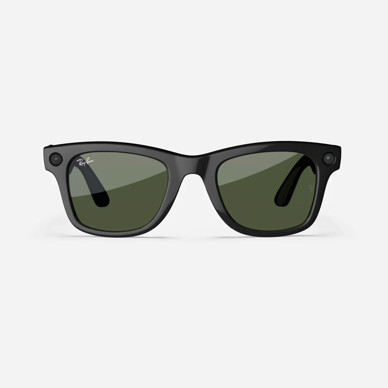 Ray-Ban Meta Wayfarer Shiny Black/Green G15 RW4006