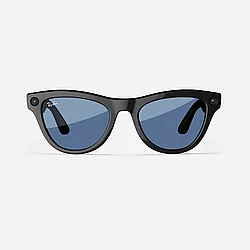 Ray-Ban Meta Skyler Frame Shiny Black/Lenses Clear to Cerulean Blue Transitions® RW4010 601/MF 52 Size