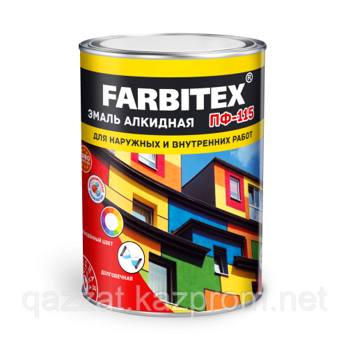Эмаль алкидная ПФ-115 матовый белый 2,7кг FARBITEX
