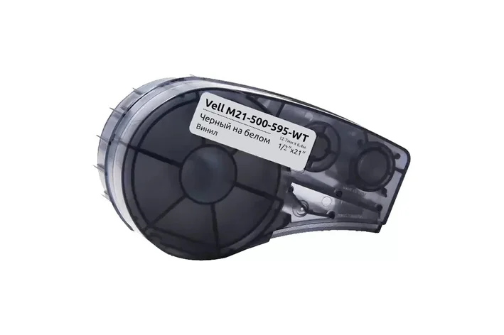Картридж (дубликат) для BRADY M21-500-595-WT лента виниловая, 12.7 мм/6.4 м, черный на белом, фото 1