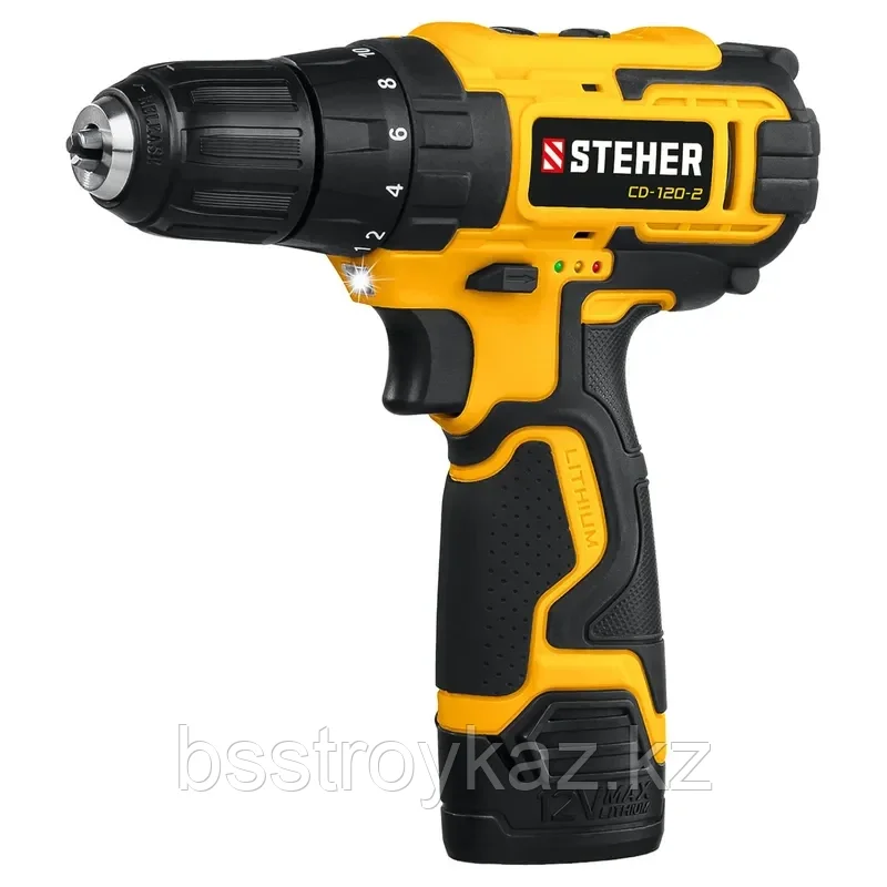 STEHER CD-120-2 аккумуляторлы бұрғы-вертушка (2 аккумулятормен), фото 1