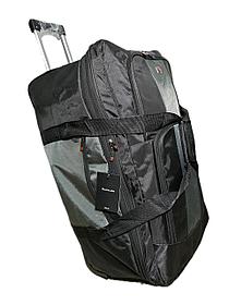 Объёмная дорожная сумка на колёсах, увеличение в объёме, три прочных гелевых колёса, 150 литров.