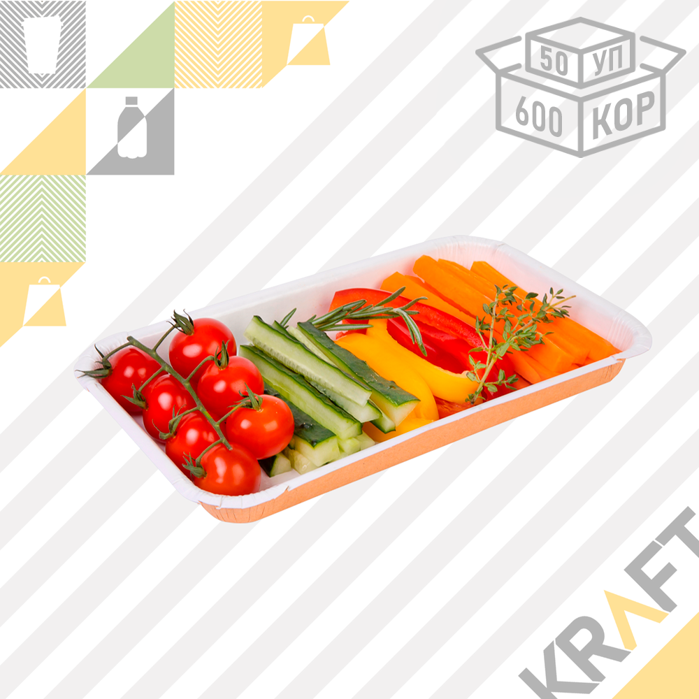 OSQ ECO PLATTER 400, Лоток для сервировки и фасовки 200*110 (50/850), фото 1