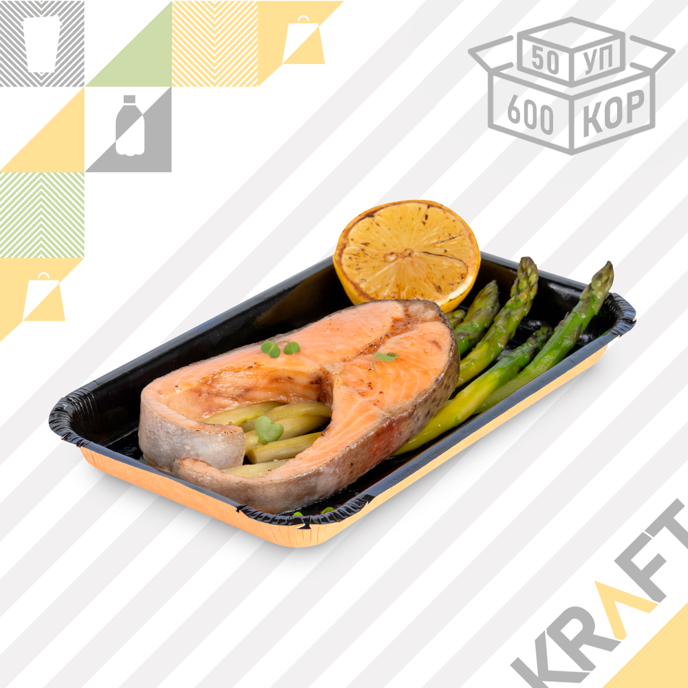 OSQ ECO PLATTER 400 BE, Лоток для сервировки и фасовки 200*110 (50/850), фото 1
