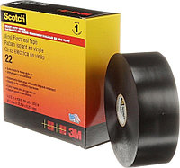 Изолента 3M Scotch 22, ПВХ цвет черный, 25 м х 33 мм