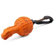 Игрушка для собак GiGwi Динобол Т-рекс с отключаемой пищалкой 13 см