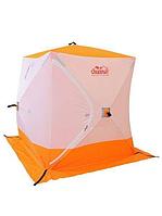 Палатка зимняя КУБ Следопыт 1,8х1,8м oxford 240D PU1000 3-местн. бело/оранж.02