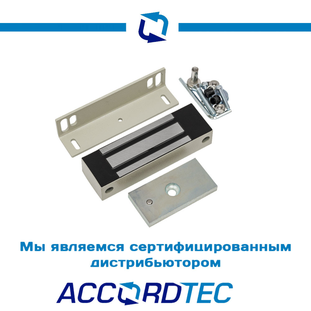 Электромагнитный замок AccordTec ML-300K с уголком