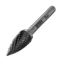 Борфреза по металлу твердосплавная, параболическая заостренная, тип-G, 12 мм// Denzel