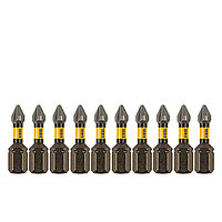 Бита IMPACT, PH1x25 мм, лазерная обработка шлица, сталь S2, 10 шт., Е 6,3 Denzel