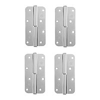 Петля накладная ПН1-130 левая, цинк, 4 шт, (Металлист) Россия