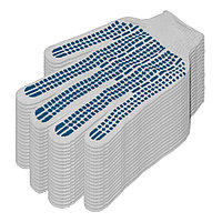 Перчатки х/б с ПВХ, протектор 35 г, 10 кл, 10 пар в упаковке Россия