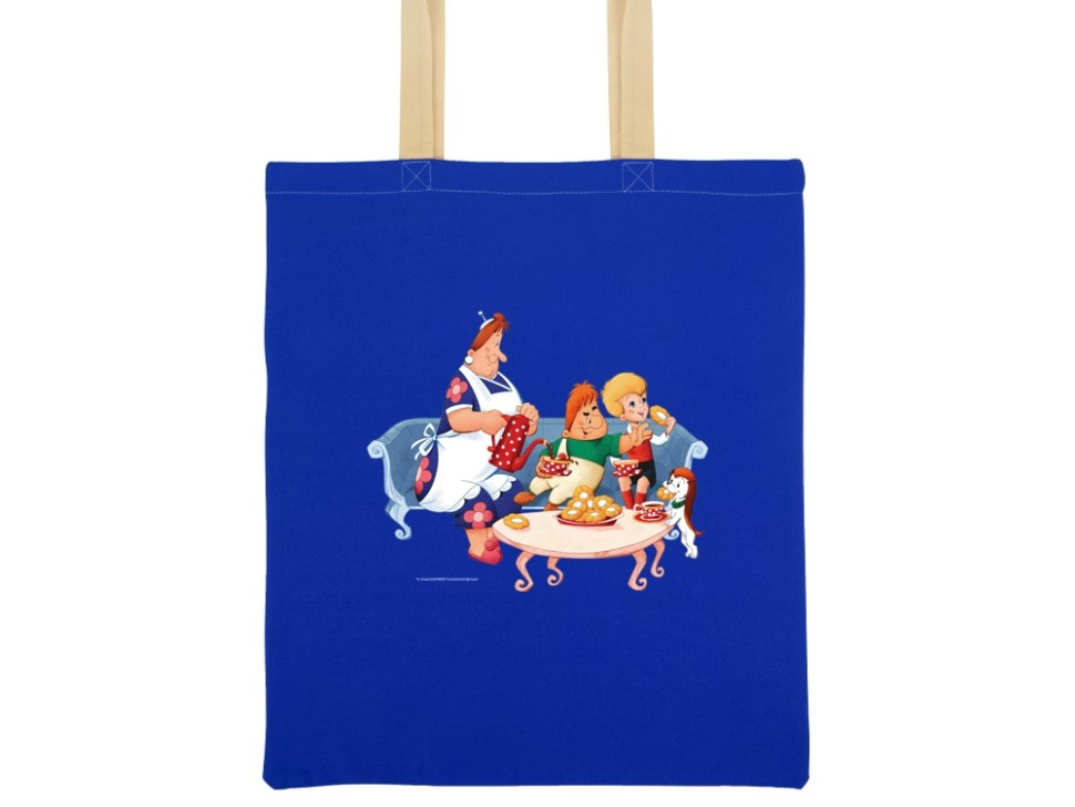 Сумка двухцветная 180 г/м2 Карлсон, синий/натуральный, фото 1