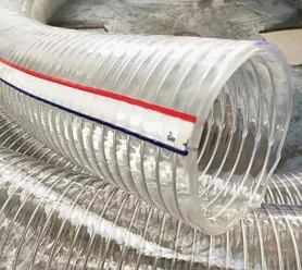 Армированный шланг гофрированный напорно-всасывающий рукав d 125 ПВХ, 12 м