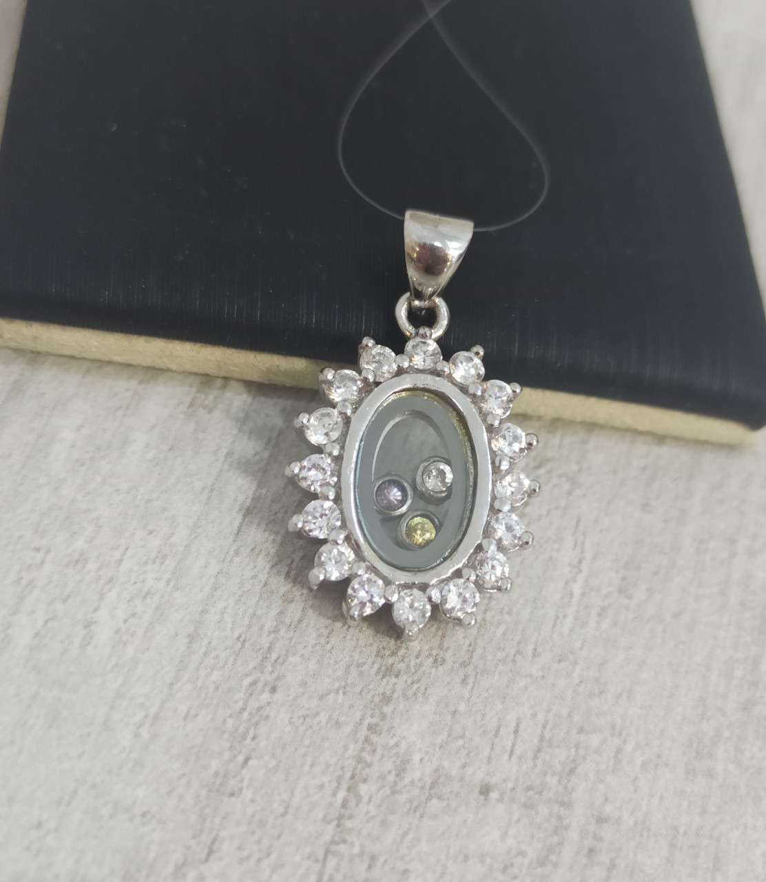 Подвеска / цирконий / 2,7*1,5 см ( пр. Абая 141 ), фото 1