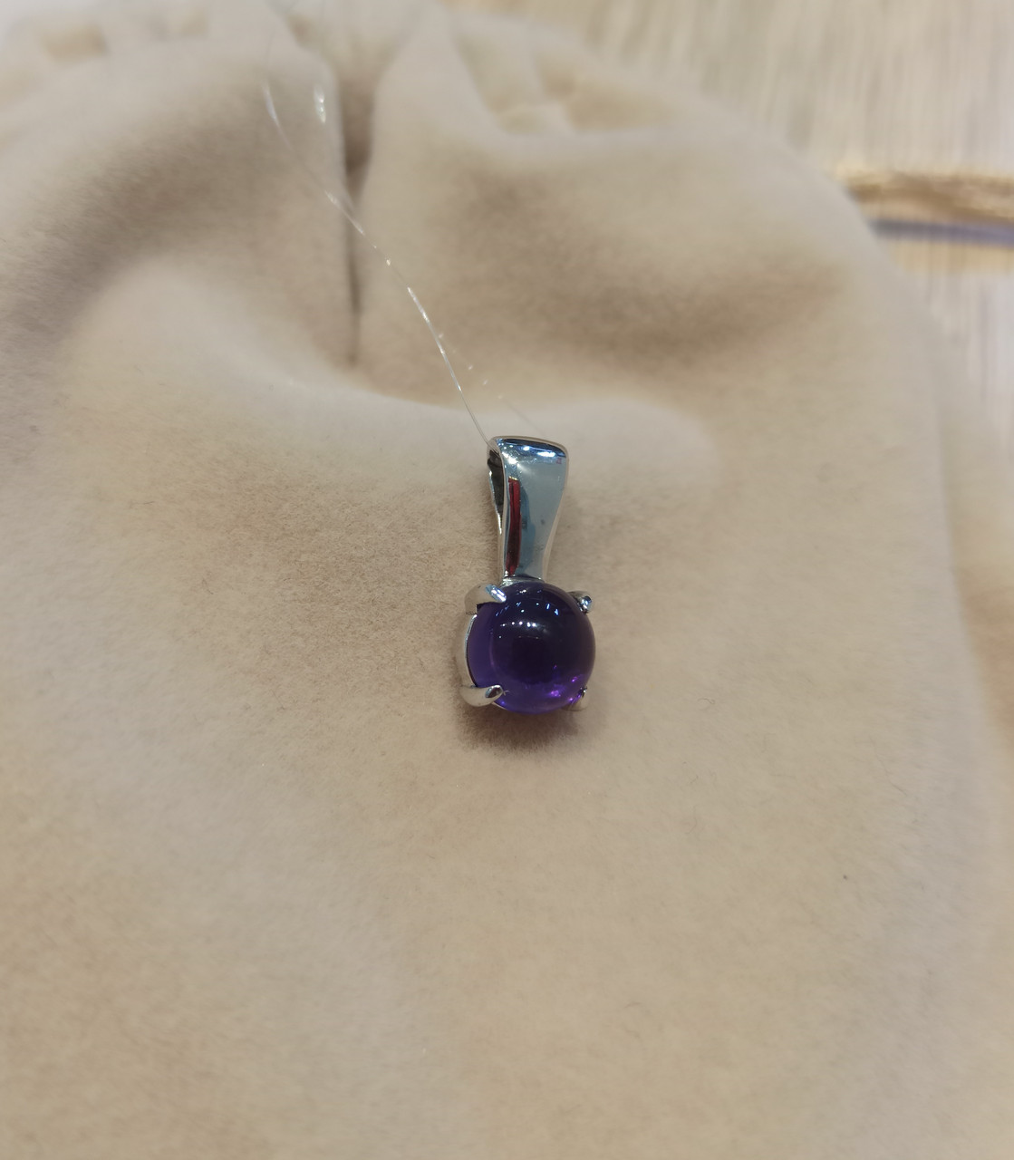 Подвеска / аметист / 1,3 см* 6 мм ( пр. Абая 141 ), фото 1