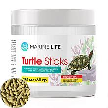 Корм для водных черепах Marine Life Turtle Sticks банка 250 мл/60 г