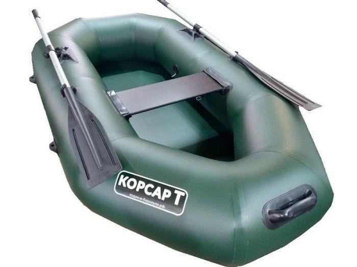 Лодка Корсар К220 гребная (зелёная) (СибАГРО), фото 1