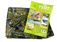 Тент 3*4м хаки усиленные углы 90гр (Фулерен)