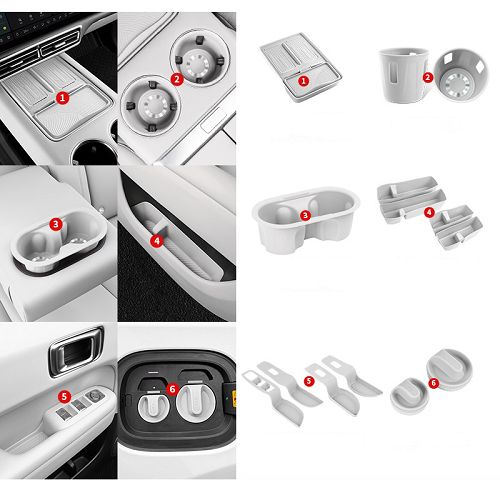 Накладки в салон Lixiang L6 белого цвета